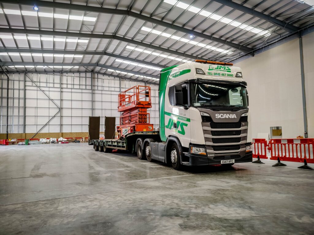 collecting a scissor lift from warehouse in Enfield