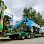 Genie ZX 1-35 boom on back of truck for delivery