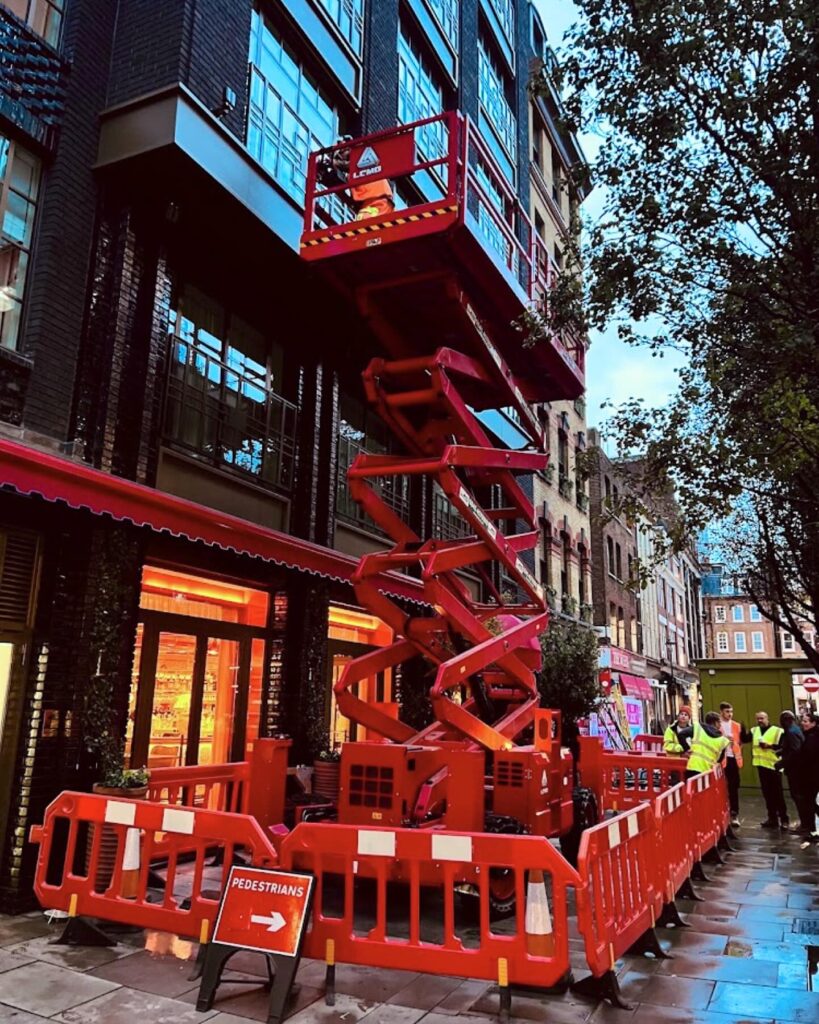 Soho scissor lift delivery by JMS