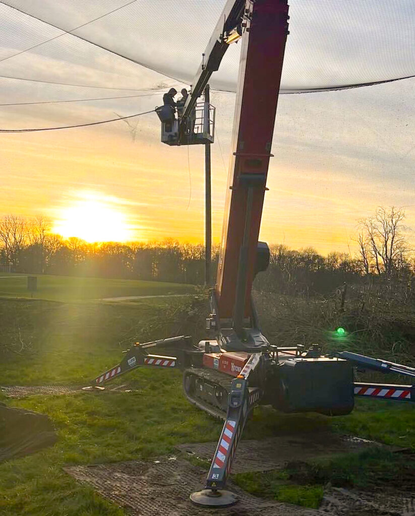 JMS Hinowa Lightlift 33.17 netting installation longleat-safari park