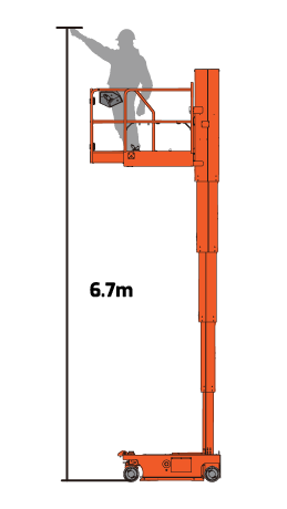 Dingli AMWP7-8100 personnel mast - maximum height