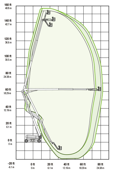 XCMG XGA48K Working Envelope