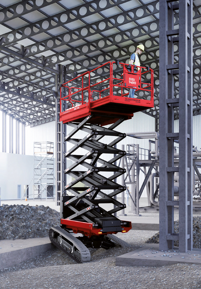 Almac Bibi 1490-BL – 14.1m – Tracked Scissor Lift