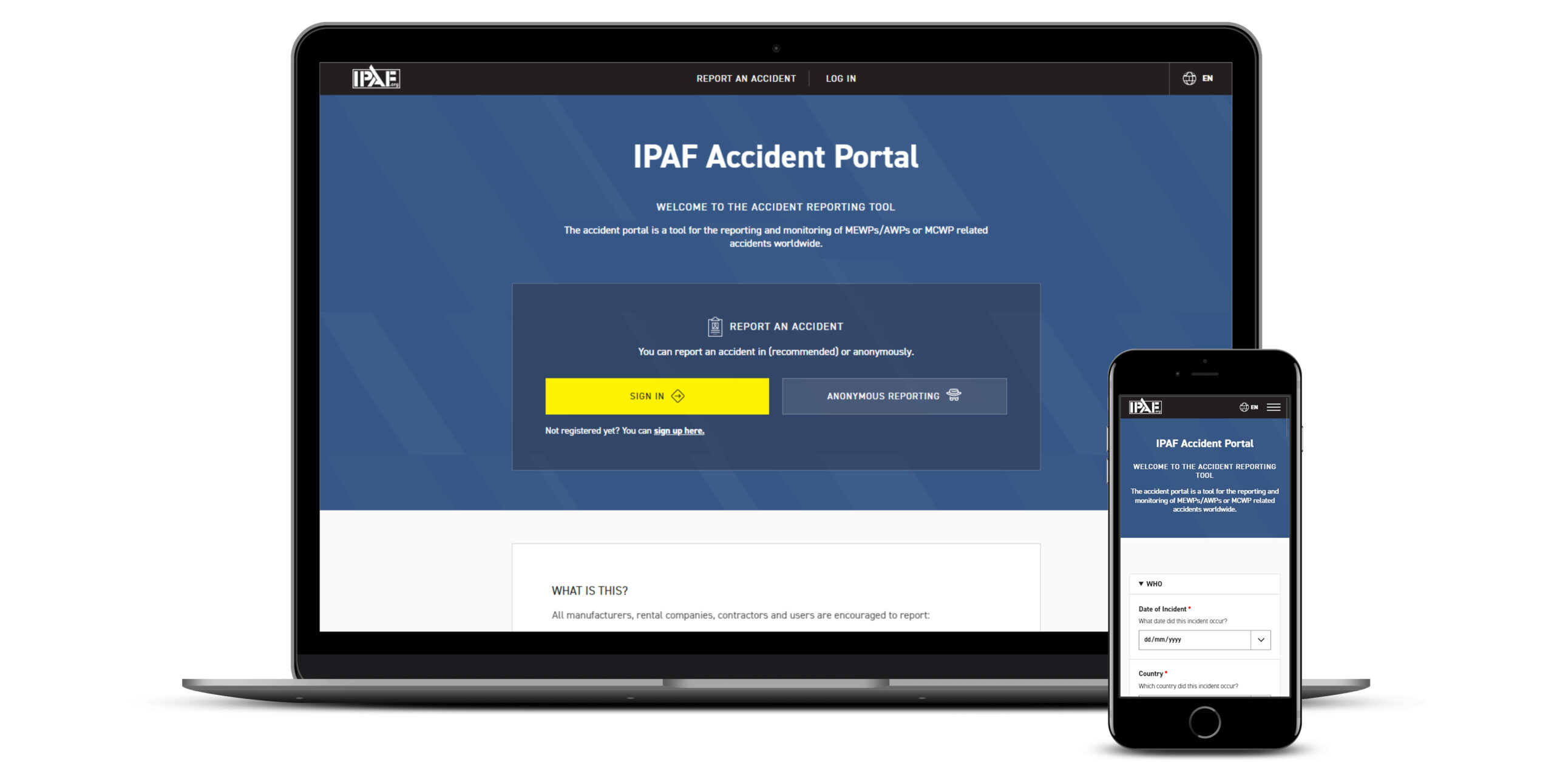 p21 Accident Portal Mockup